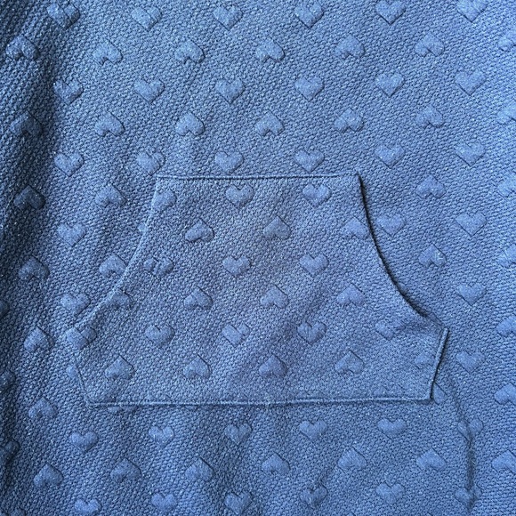 Heart Detailed Knit Kids Navy Sweater - Picture 5 of 6